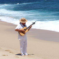 Papa G on the beach at Cabo San Lucas