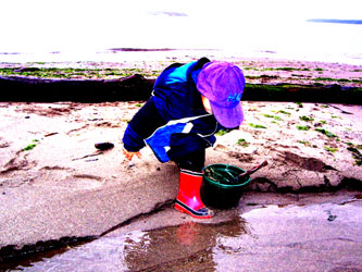 Kayden and the puddle