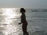 Liz on the beach
